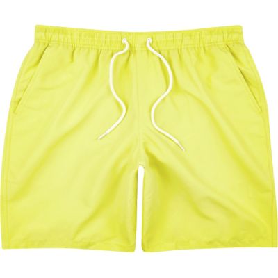 Bright yellow drawstring swim shorts